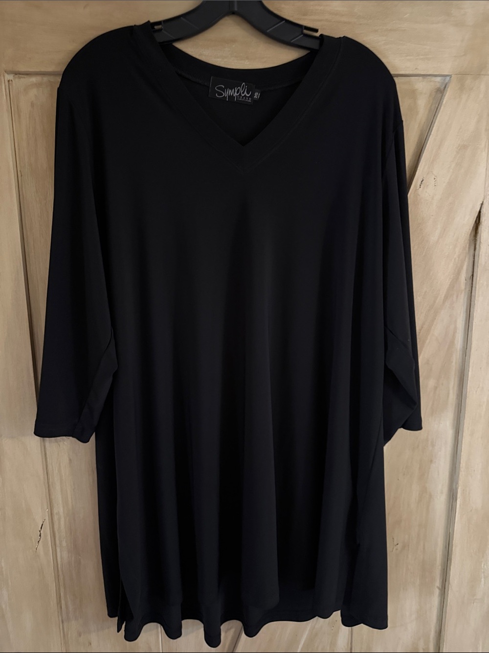 Sympli Black V-Neck Tunic